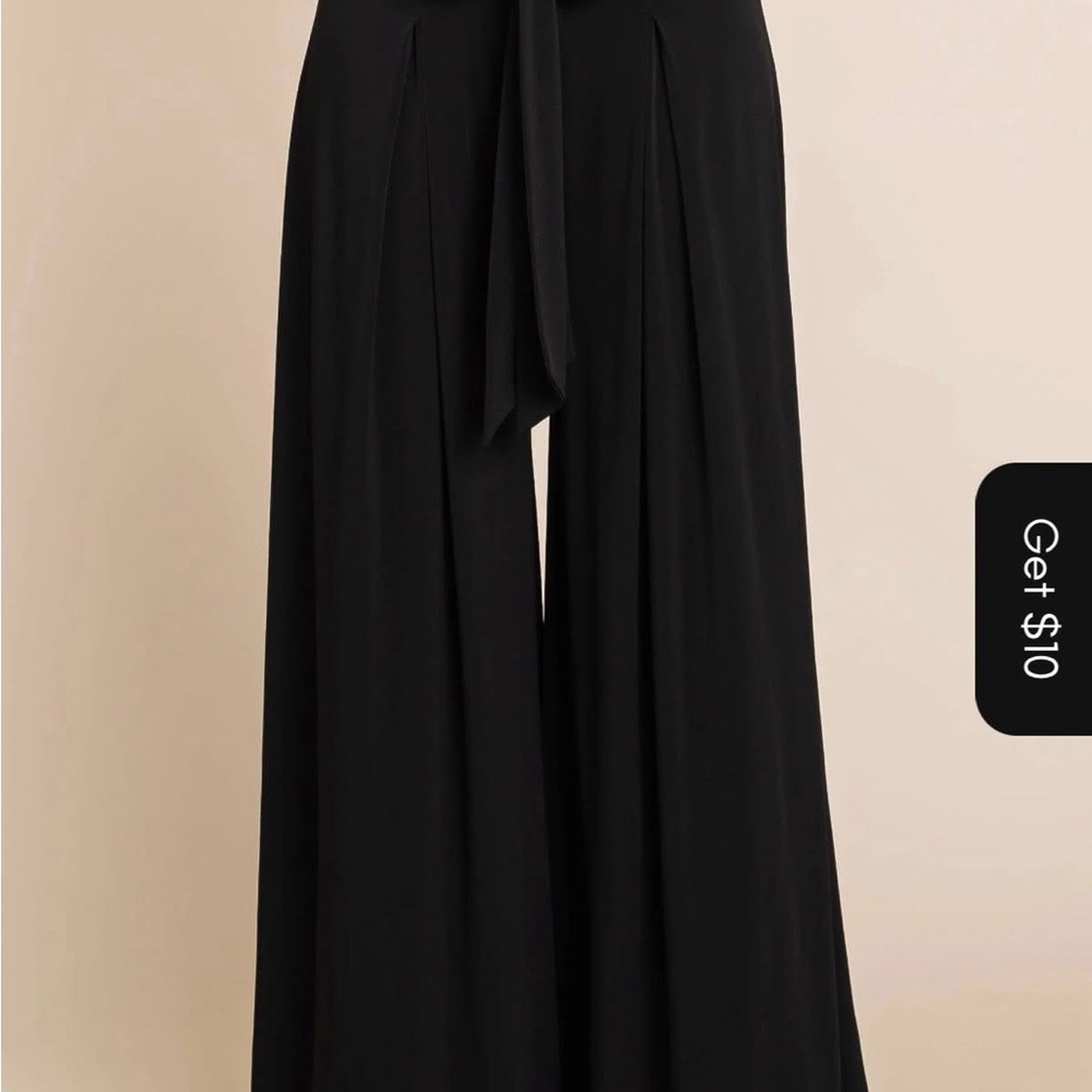 Elegant Black Wide-Leg Pants